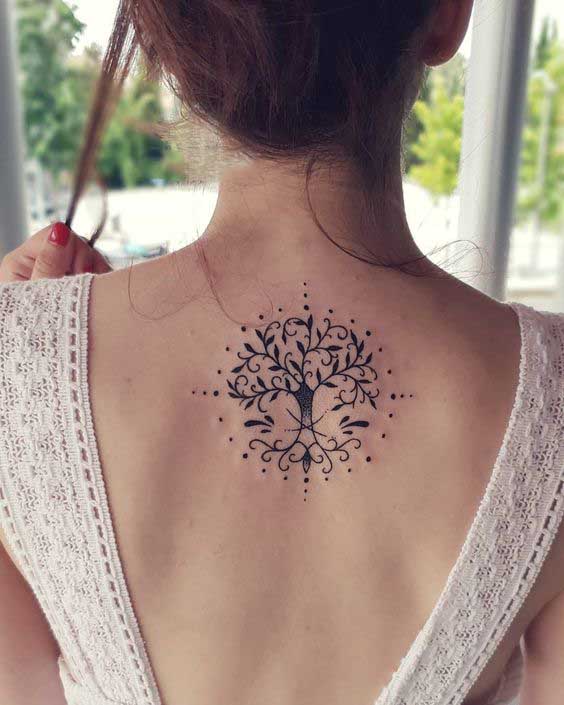 Tatouage Arbre De Vie Discret Sur Le Dos