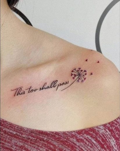 Tatouage Pissenlit Phrase