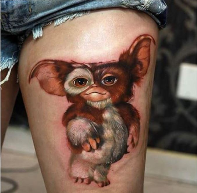 Tatouage Gremlins Sur La Cuisse