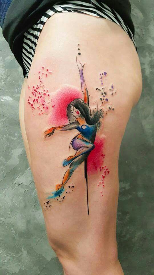 Tatouage Ballerine Sur La Cuisse