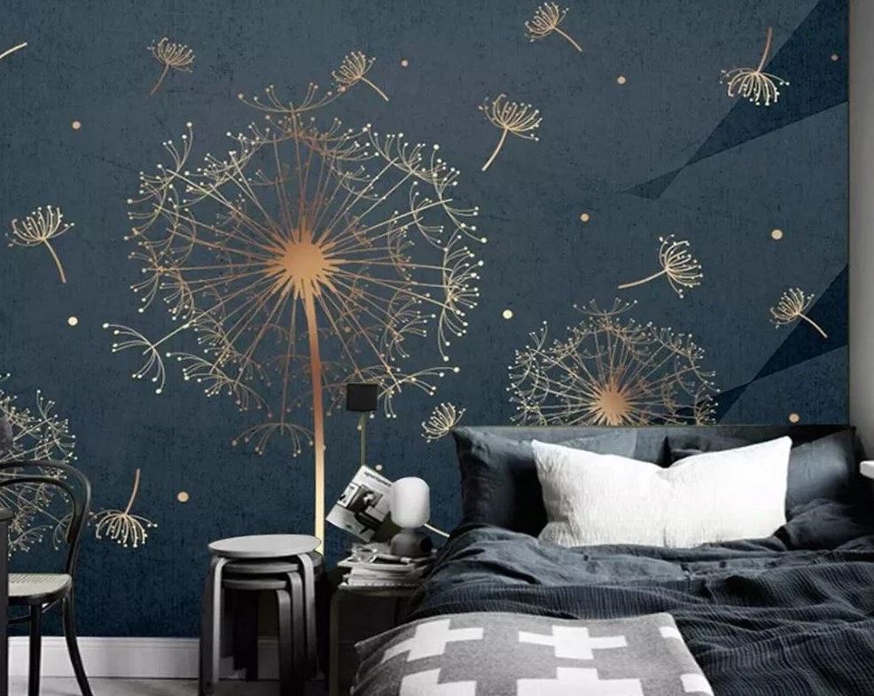 papier Peint Bleu Sombre