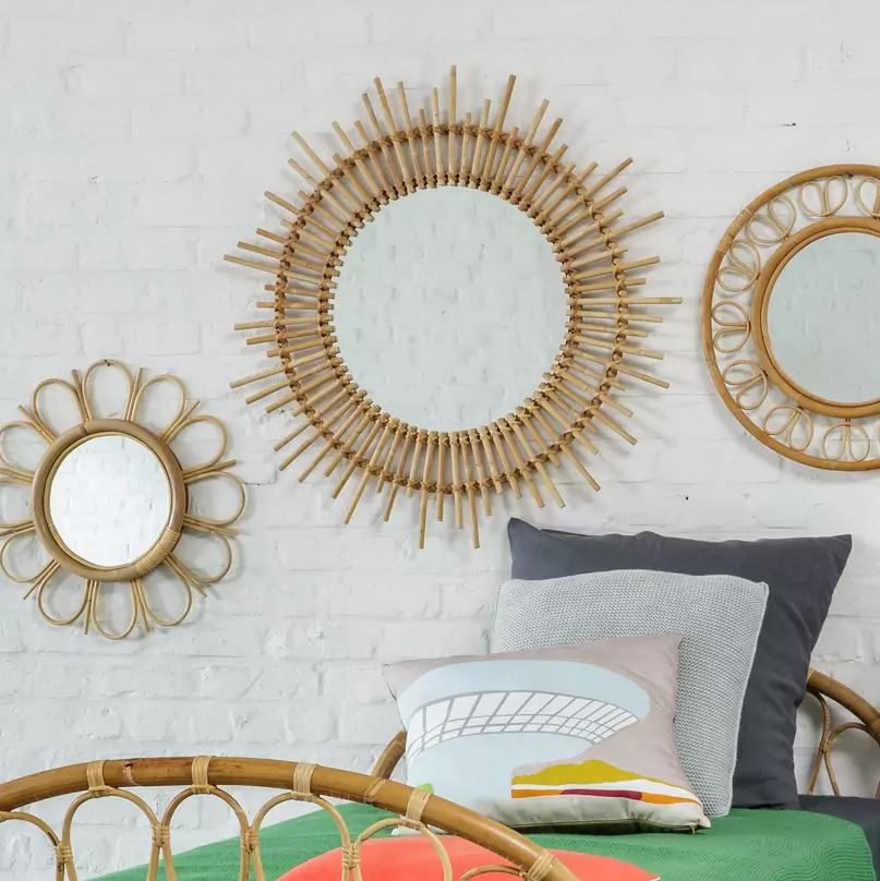 miroirs En Rotin