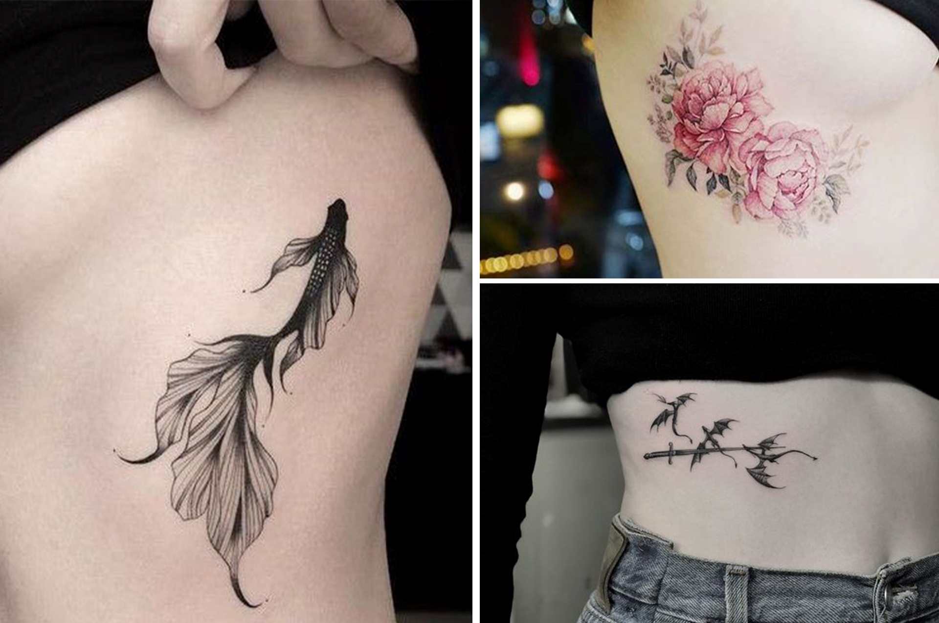 Tatouage Sur Les Côtes Femme