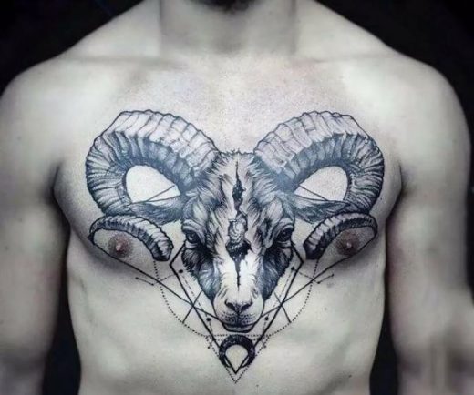 Tatouage Belier Graphique