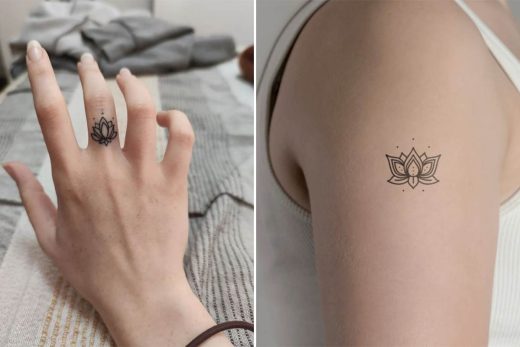 Tatoo Lotus Minimaliste