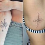 Tatouage Boussole Minimaliste