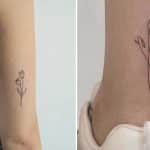 Tatouage Fleurs Minimalistes