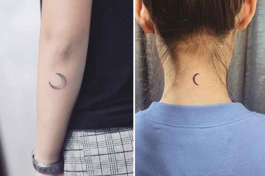 Tatouage Lune Minimaliste