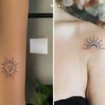 Tatouage Soleil Minimaliste