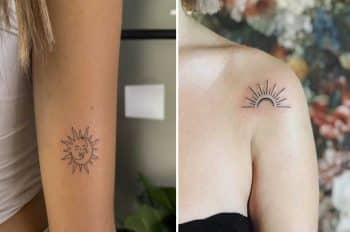 Tatouage Soleil Minimaliste